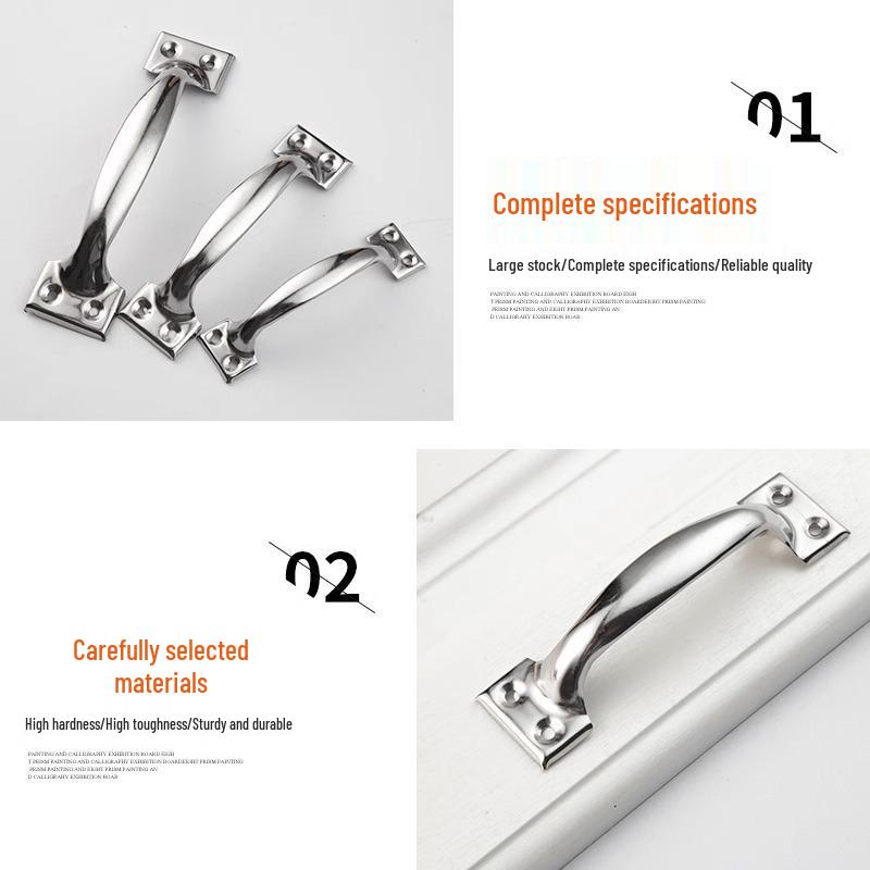 Classic Wooden and Stainless Steel Door and Drawer Handle