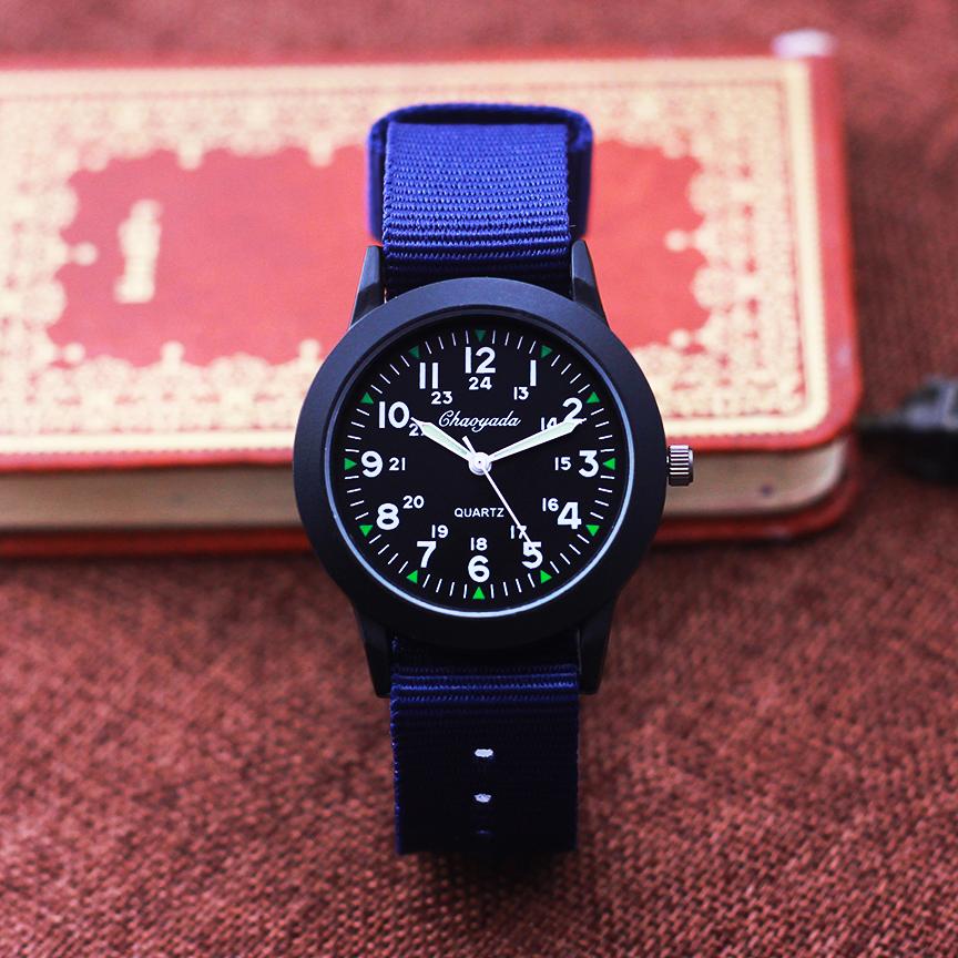 High Quality Fashion Children Boys Girls Students Man Canvas Breathable Sweat-proof 24hours Watches