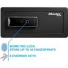 Master Lock LX110BEURHRO Coffre-fort biométrique pour protéger les biens de valeurs, Noir, 19,5 x 43 x 37 cm