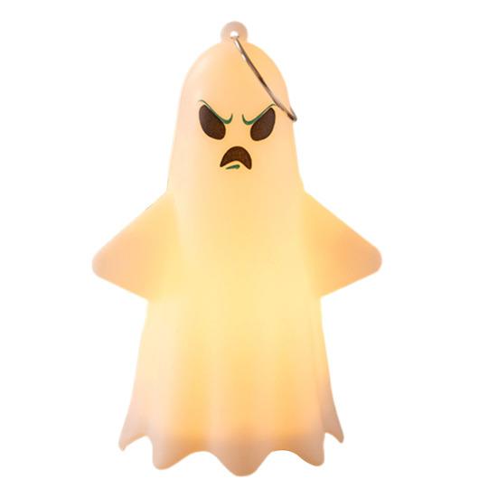 Halloween Spøkelseslys Skummelt Spøkelsesdekorasjon Lysende Spøkelsespynt Hengende Lys for Bord Kaminhylle Veggdekorasjon