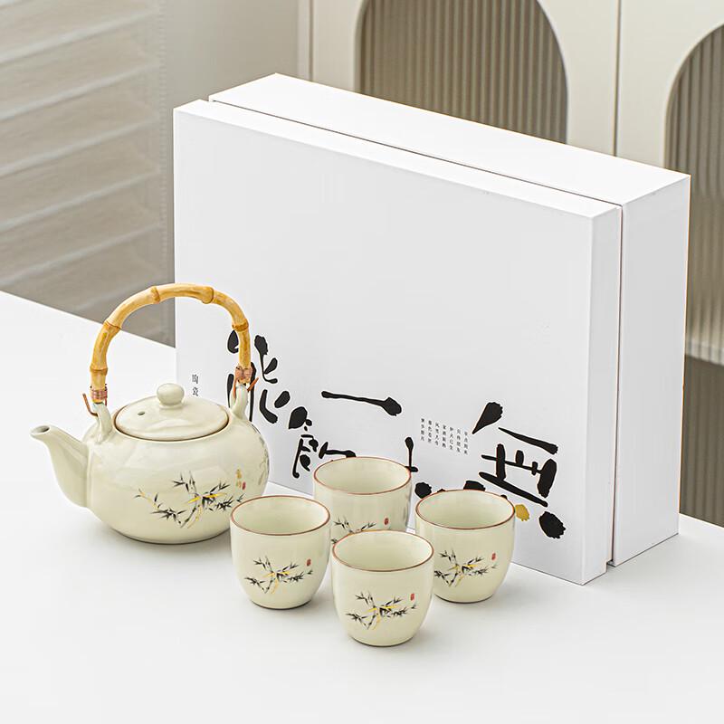 Lainuo Ru Ware Teapot & 4 Cups Gift Set