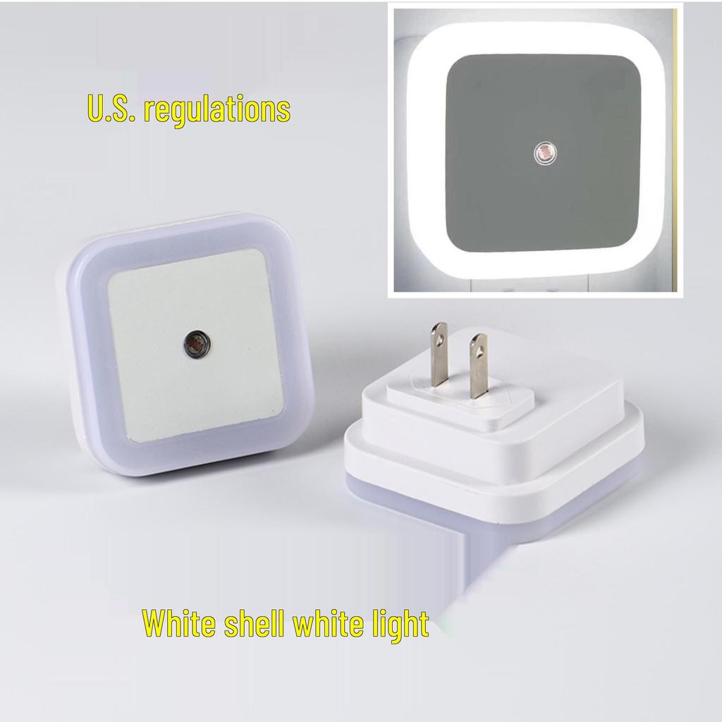 Smart LED Night Light with Dual Standard Socket and Energy-Saving Sensor
