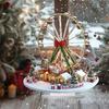 Ornamenti Ruota Panoramica con Base Stabile Integrata, Decorazione Albero di Natale Acrilica Effetto 3D, Impermeabile e Resistente all'Umidità, Regalo Festivo