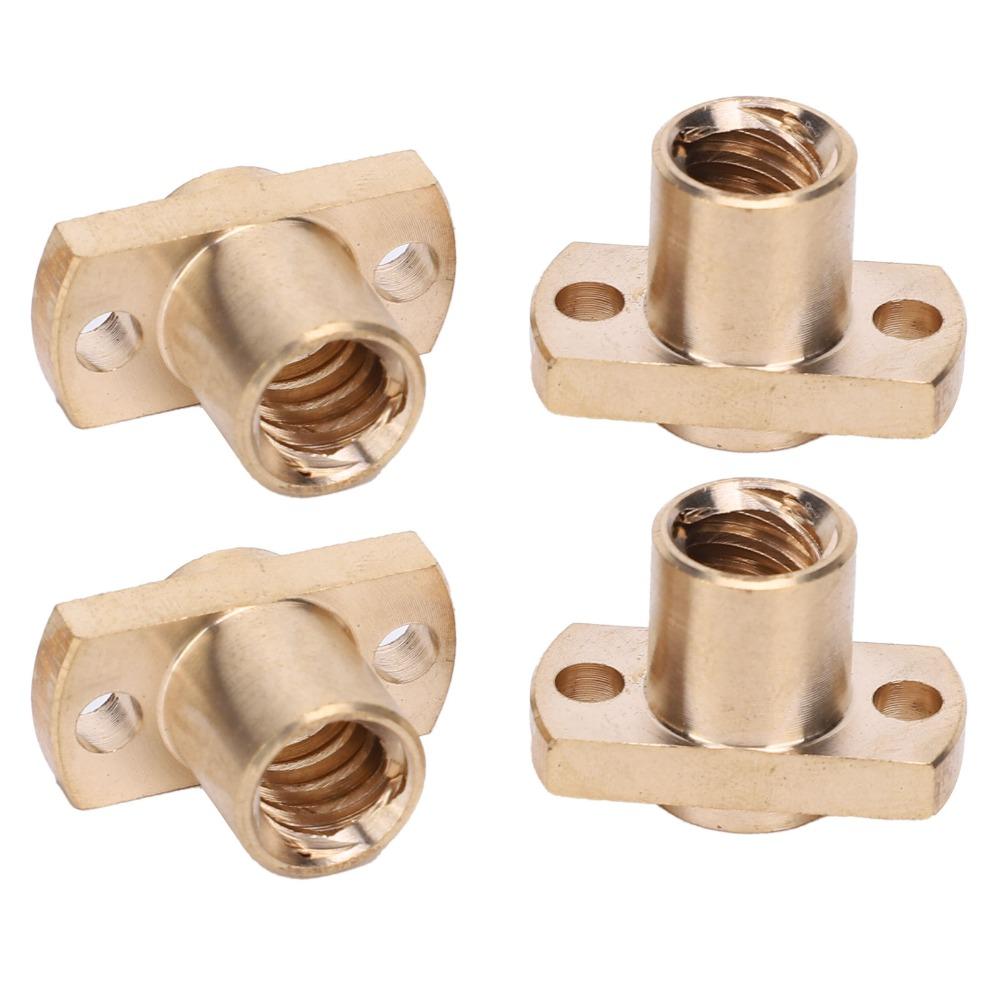 4pcs Upgrade Lead Screw Nut Brass Tone Flange Nut Pack Hardware Fastener Ender 10