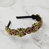 LALA Jeweled Flower Hairband - Black