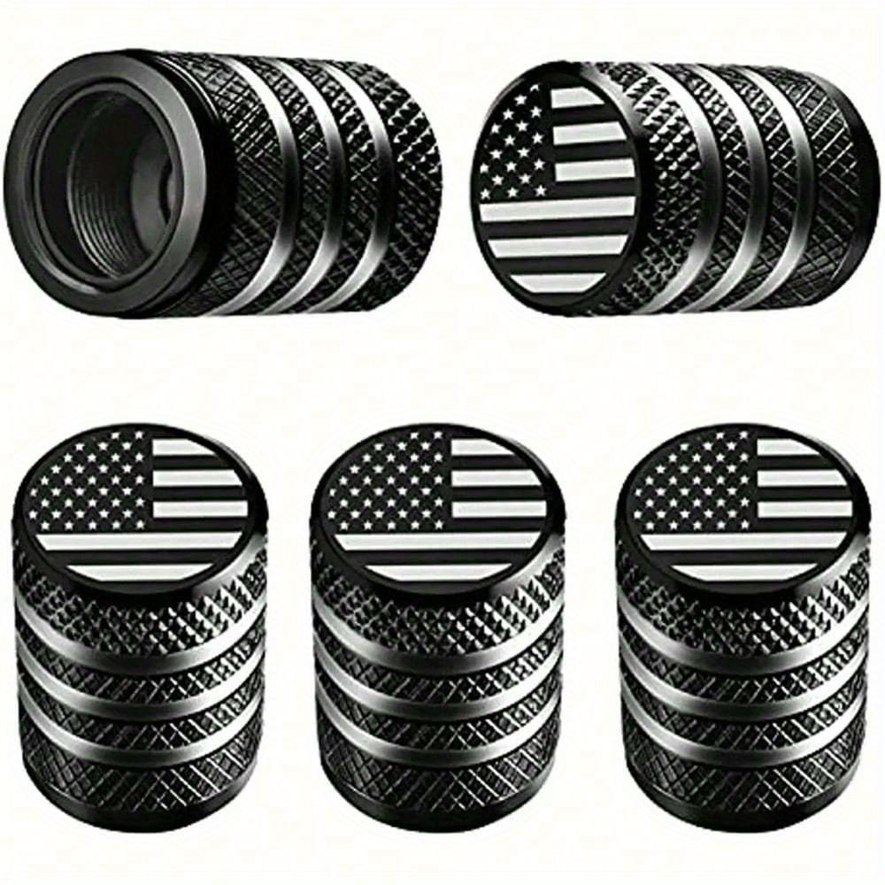 Tire Valve Stem Cap Cover, Tire Air Cap Metal With Plastic Liner Corrosion Resistant Leak-Proof American Flag For Car Truck Motorcycle Bike