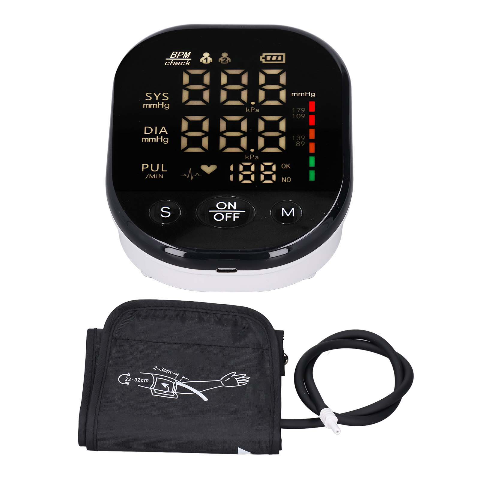 

Тонометр для измерения артериального давления на плече с голосовым вещанием и большим светодиодным дисплеем. Память на двух пользователей. Полностью автоматический.