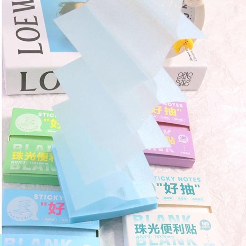 Glitter Film Bookmarks For Study Bookmarking and Office Use, Gradient Color Pull Out Transparent Marking Stick Note