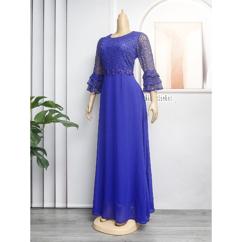 Rochie din șifon din dantelă pentru femei de mărime mare