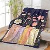 Floralpatterned Printed Flannel Blanket Suitable for Camping Traveling In Cars In Offices As Scarf Blanket for Home Decoration