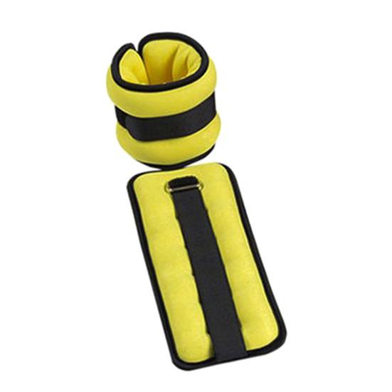 

1 пара утяжеляющих мешочков с песком, регулируемый носимый утяжеленный браслет для мужчин и женщин, для танцев, бега, тренировок, лодыжек, запястий, утяжелители, браслет B жёлтый