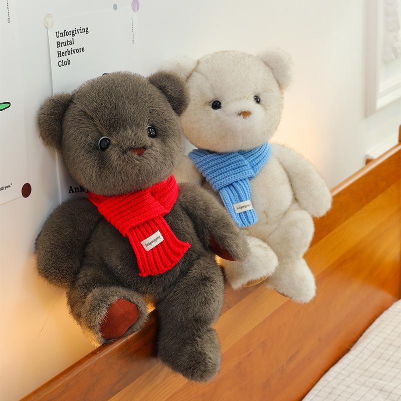Adorable Teddy Bear Plush with Scarf - Valentine's Day Gift