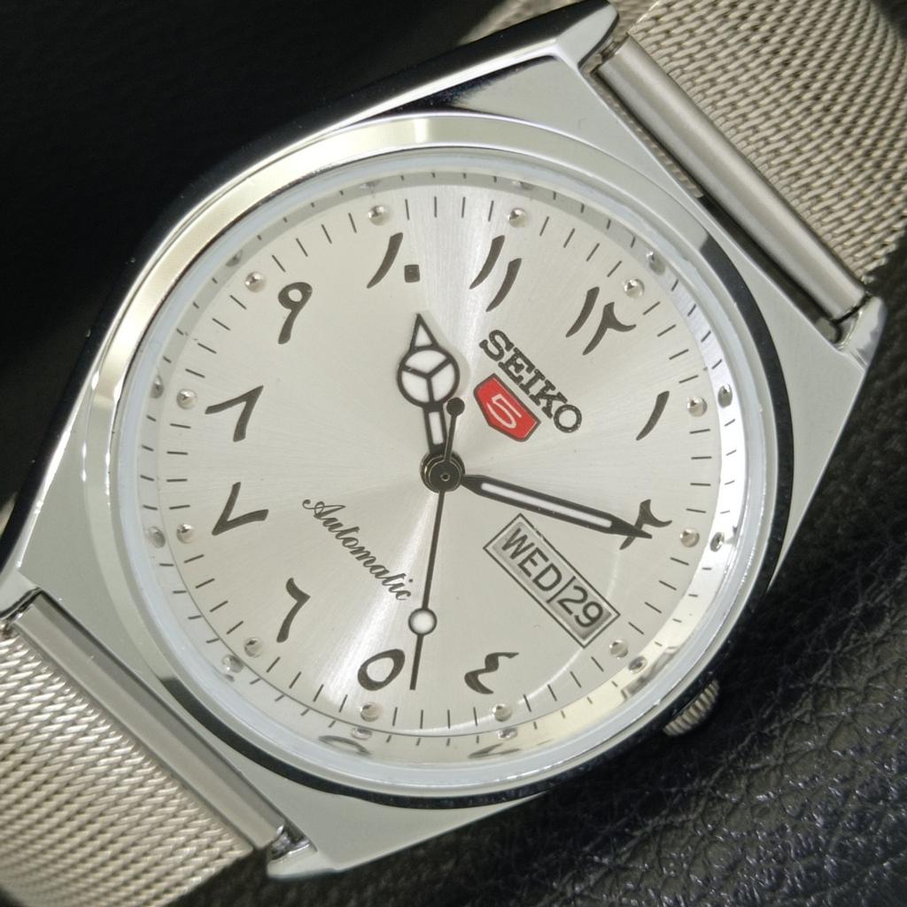 REFURBISHED VINTAGE SEIKO 5 AUTOMATIC 6309A JAPAN MENS SILVER WATCH A441395-5 Sk-a441395