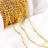 DIY Jewelry Making Chains 18K Gold Plated Brass Beads Chain 2mm Ball Chain For Bracelet Necklace Making Accessories Wholesale