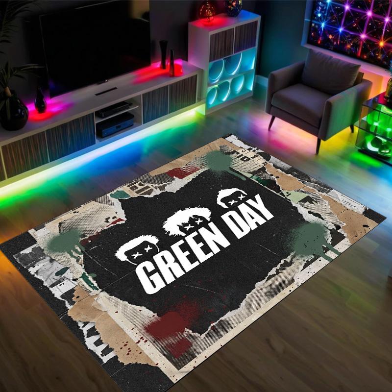 Green Day Design Crystal Velvet Carpet Cozy Non?Slip Printed Rug For Bedroom Living Room Entrance