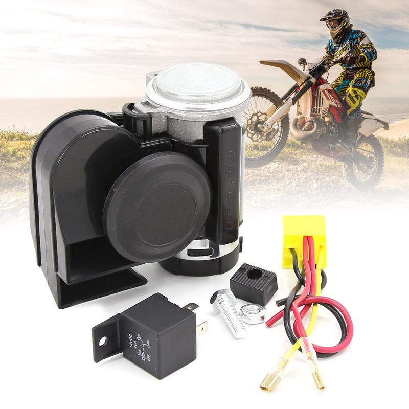 1set 12V 300dB Ultra Loud Electric Horn Kit For Automobiles Ships Motorcycles Trucks Cars Electric Horn Replacement Accessories