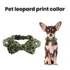 Obojek pro domácí mazlíčky s leopardím vzorem se zvonovým řetízkem na krk pro kočky se škálovatelným náhrdelníkem