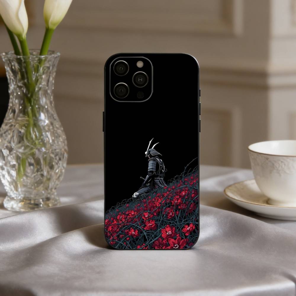 J-Japanisch B-Bushido S-Samurai Handyhülle Für iPhone 17,16,15,14,13,12,11 Plus,Pro Max,XS,Weiche Silikon Schwarze Hülle