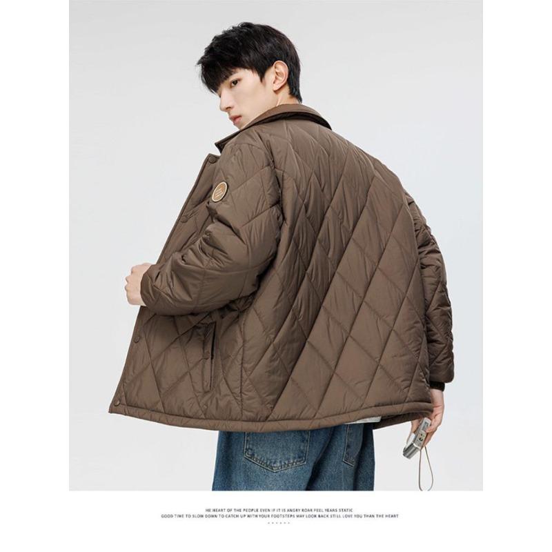 Winter Cotton-padded Men Coat Fashion Winter Lapel Cotton-padded Jacket Men Tooling Long Sleeve Warm Cotton-padded Jacket Men Clothing.