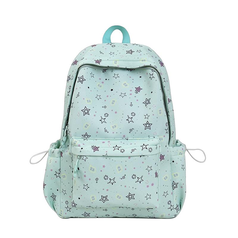 Star Print Women's Backpack Large Capacity Student Schoolbag