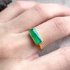 New Original Designer Craft Natural Chalcedony Opening Adjustable Ring Retro Light Luxury Exquisite Charm Women'S  Jewelry