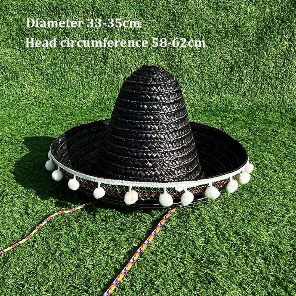 Colorful Straw Hats Mexican Style Men Women Summer Hats New Wide Brim Hats  for Halloween Party