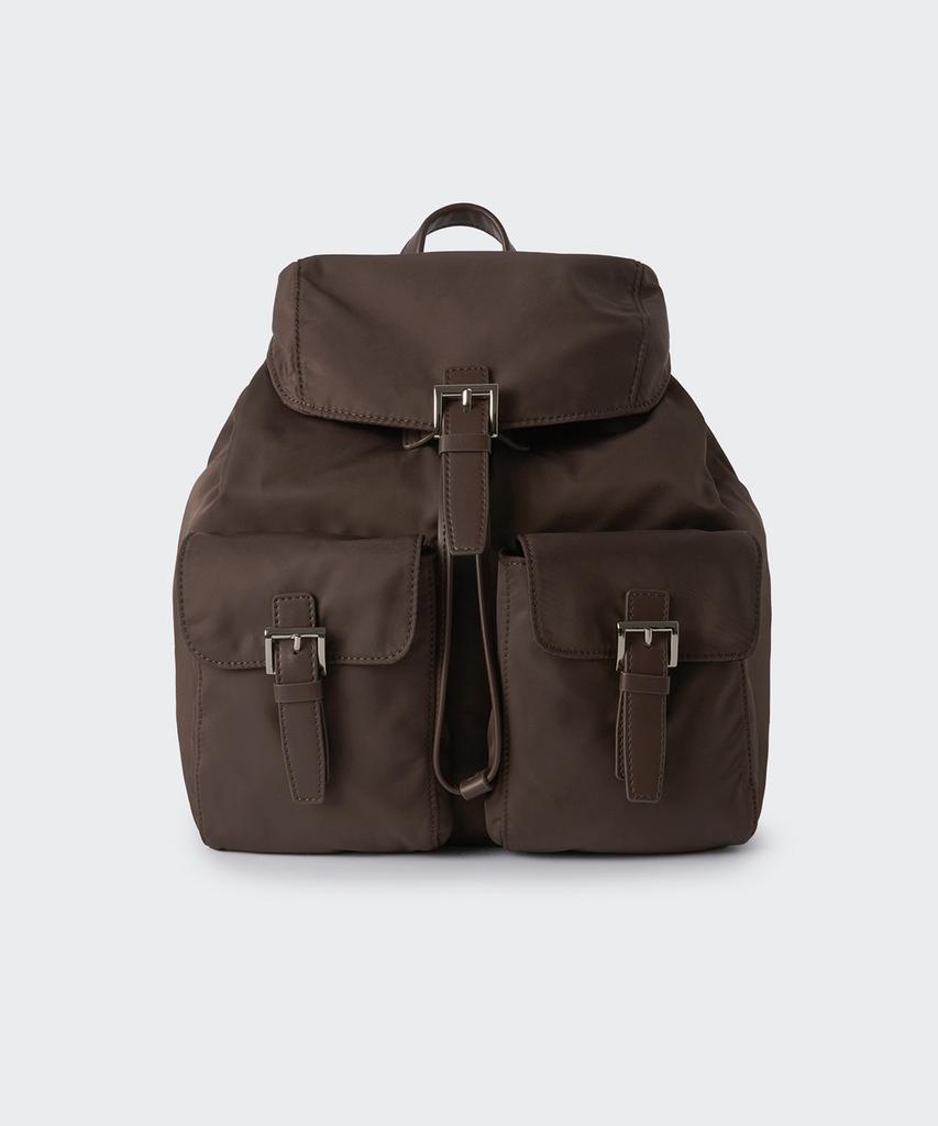 Musinsa Standard Woman Women'S Nylon Flap Mini Backpack [Brown]