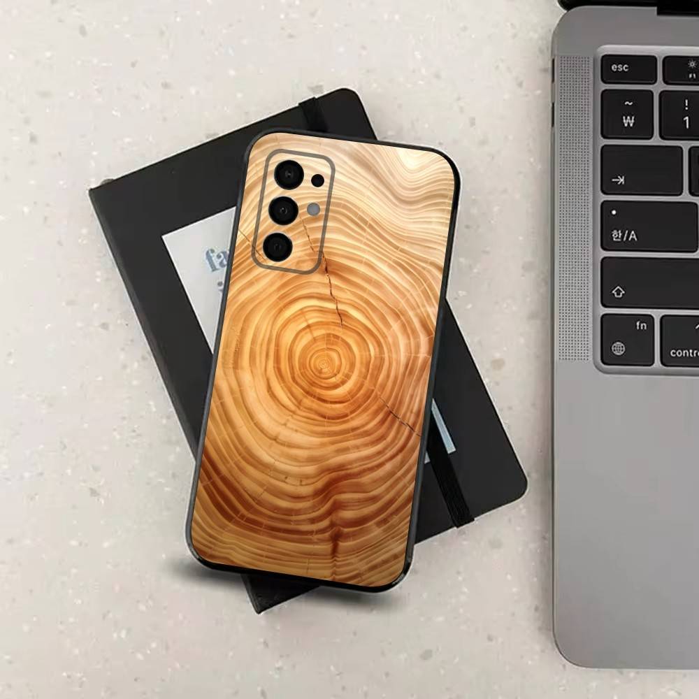 Wood Texture Natural Case For Samsung Galaxy A73,52,71,53,32,72,41,J7,22,Note,31,8,9,Soft Black Silicone Cover