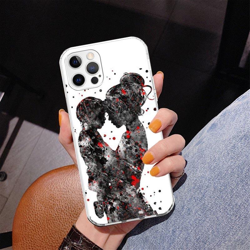 Mom Baby Girls Phone Case For iPhone 17 Air 16 Pro Max 16E 15 + 14 Plus 11 12 13 Mini 7 8 SE Gift Print Cover Fundas 17 Air 16 P