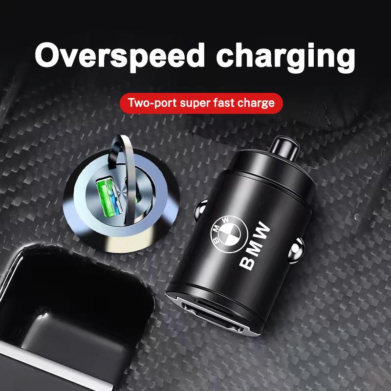 Car Charger Mini Pull Ring Car Phone Charger Accessory For BMW 1 3 5 7 Series X1 X3 X4 X5 F10 F15 F16 F20 F30 F18 F25 M3 M4 E34 bljm36