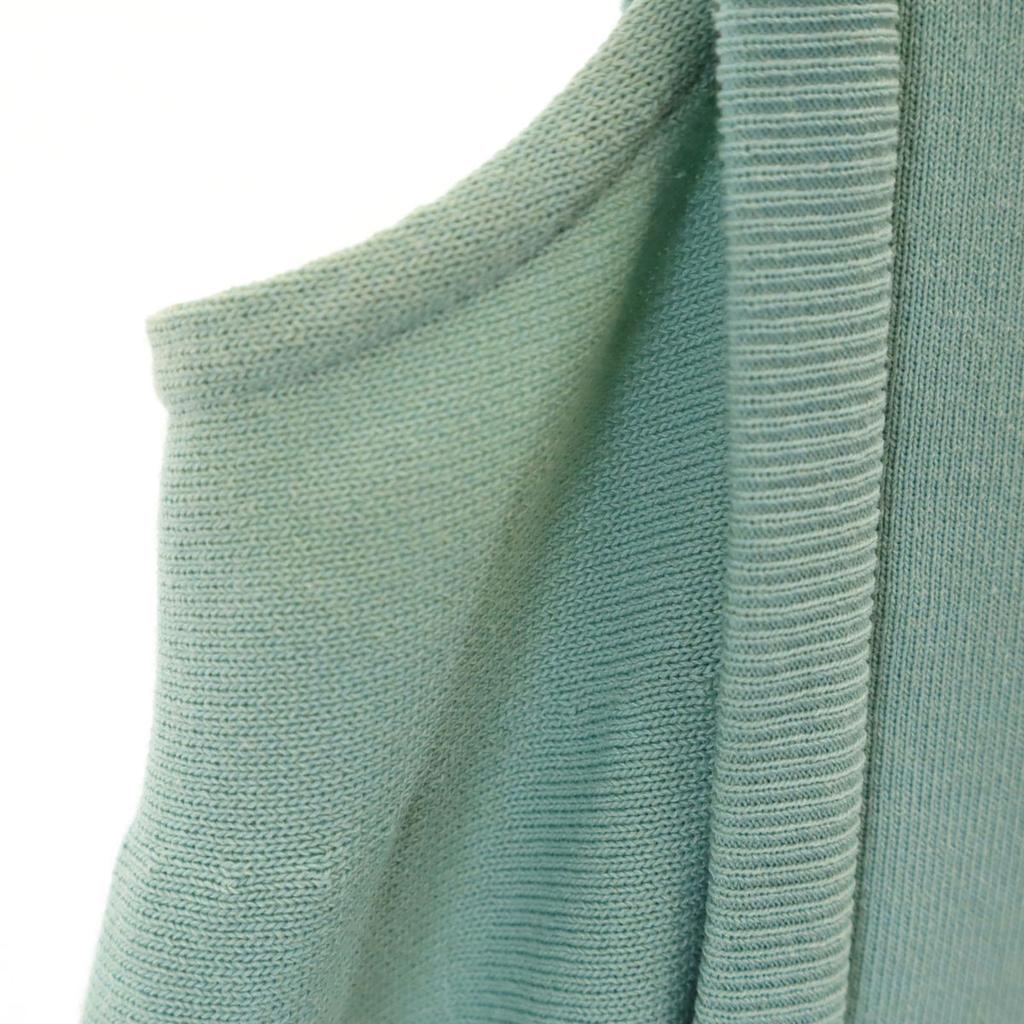 FOXEY Made In Japan No Sleeve V-neck Side Ribbon Knit Knee-length Dress Women Used