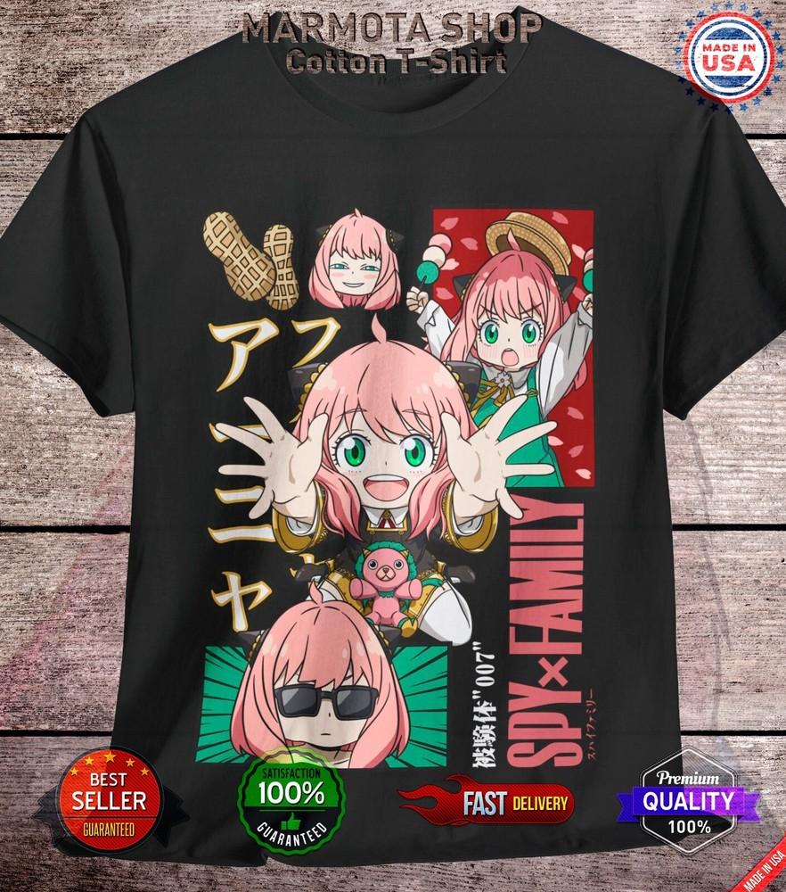 

Spy X Family Anya T-Shirt Forger Yor Loid Anime Japanese Tee Shirt Manga Kawaii S