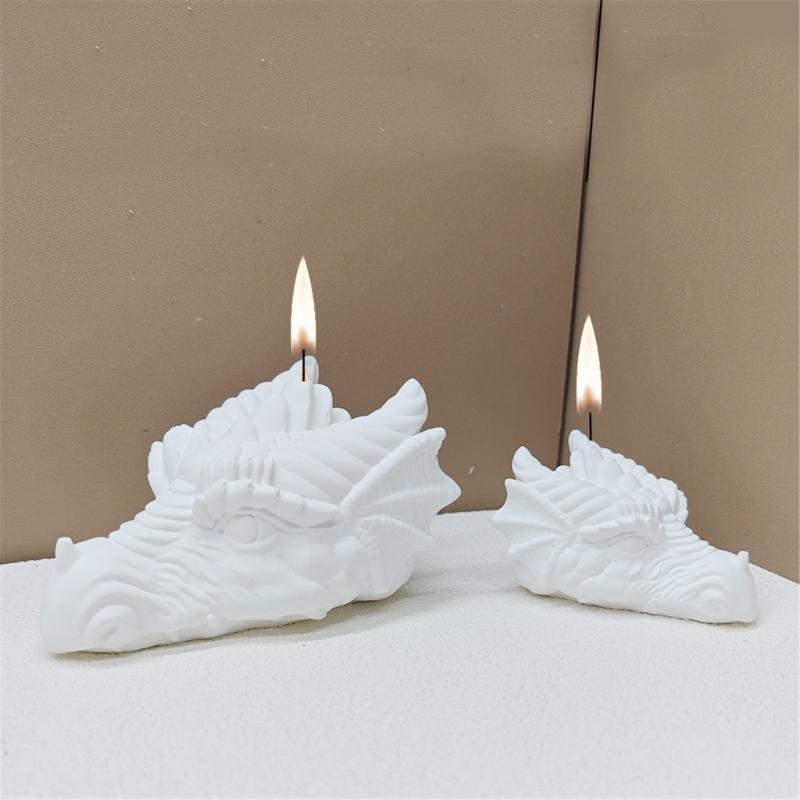 Dragon Head Silicone Candle Molds Epoxy Resin Silicone Molds for Candle Soap Plaster Decorations, Plaster Silicone Molds