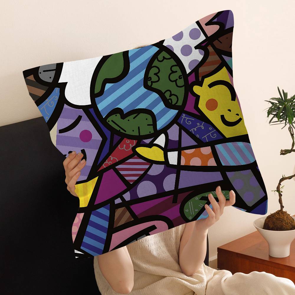 B-Britto Cushion Cover Decorative Pillow Sofa Home Decor Case Pillow Cases