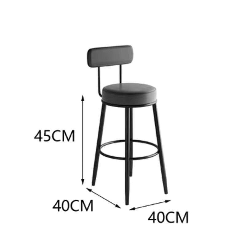 Nordic Modern High Backrest Bar Stool for Home & Coffee Shop