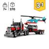 LEGO 31146 Creator 3en1 Le Camion Remorque avec Hélicoptere, Jouet d'Hélicoptere et Camion, Avion et Camion-Citerne