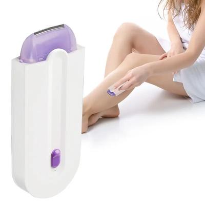 Kit de remoção de pelos indolor recarregável por USB, dispositivo portátil de remoção de pelos elétrico por toque, barbeador feminino com sensor corporal