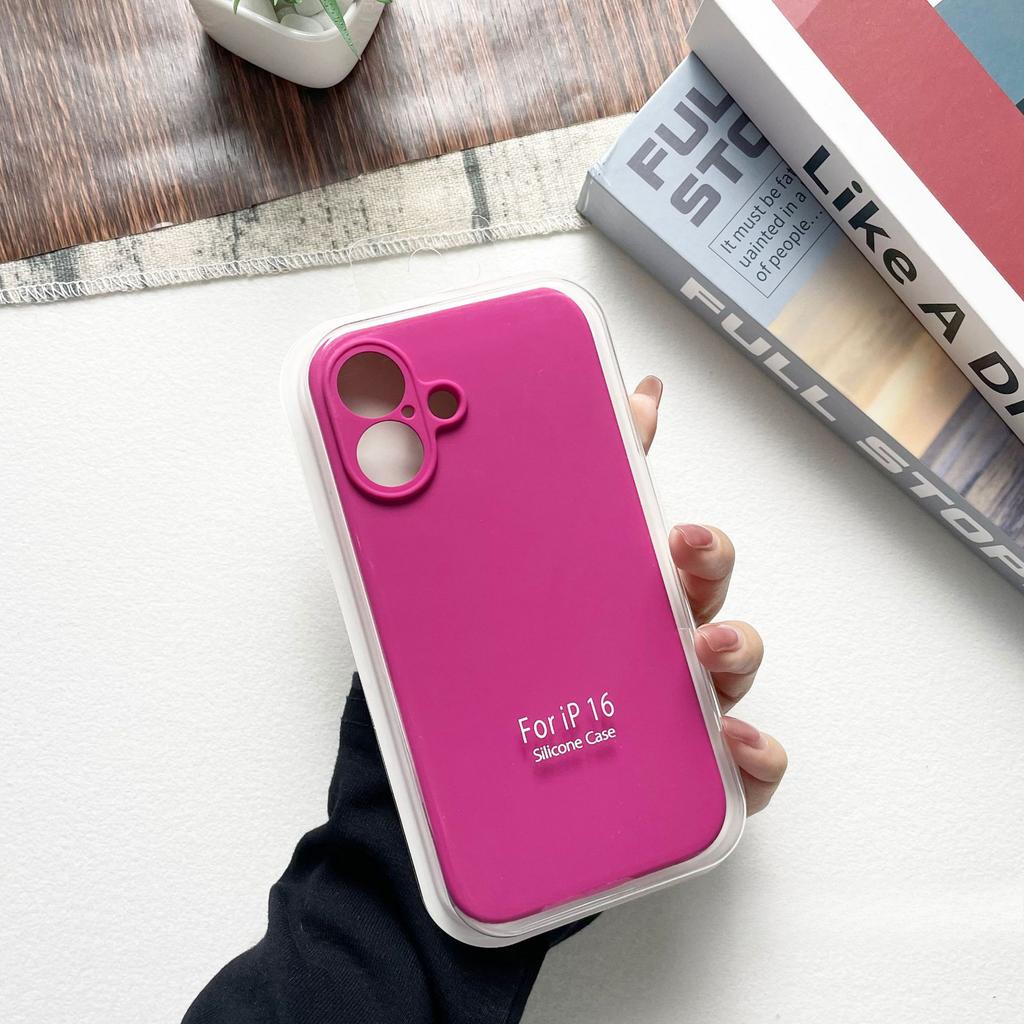 Silicone Liquide IPhone 16/15/14/13 Boîte Apple Silicone Liquide Coque de Téléphone Anti-chute Étui de Protection
