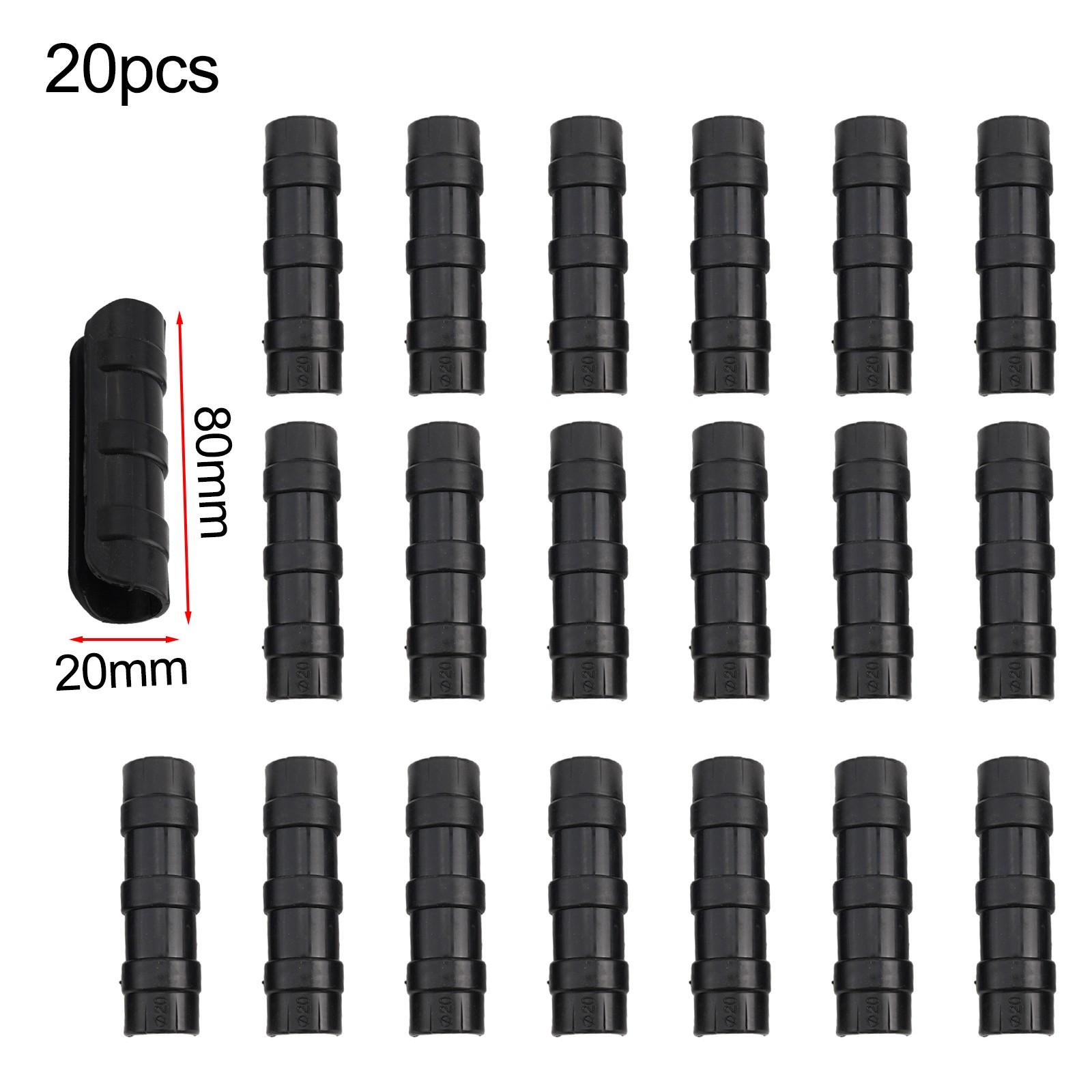 20 шт. Соединители-зажимы для каркаса теплицы ABS Черные 20mm