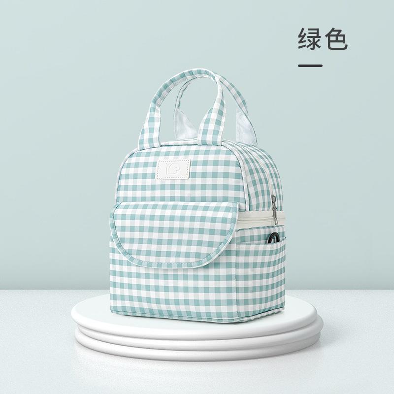 Mother Baby Outing Mommy Bag Fashionable Plaid Tarp Bag Aluminum Foil Ice Bag Breast Milk Storage Mommy Handbag
