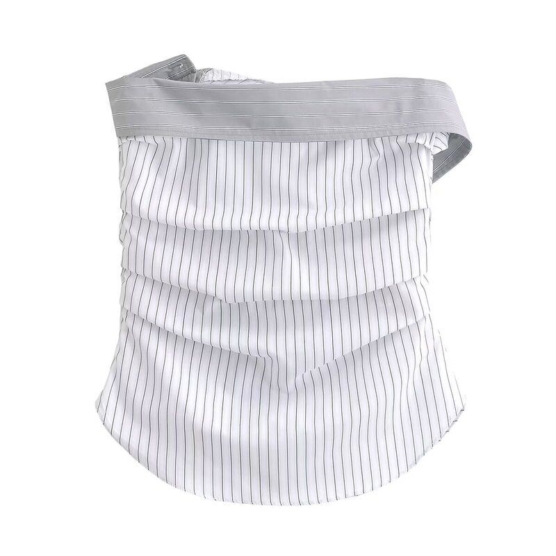 Fashion Wind 2024 Spring New Arrival Female Stylish Silm All-Matching Striped Tube Top Tops 3067033 250