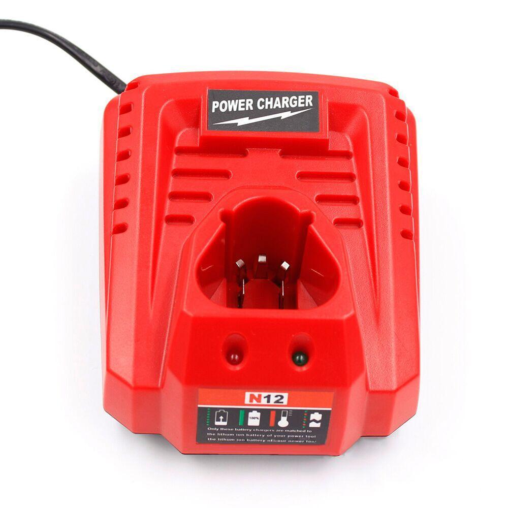 M12 230V 10.8V 12V Li-Ion Battery Charger For Milwaukee M12 48-11-2402 Lithium-Ion Battery