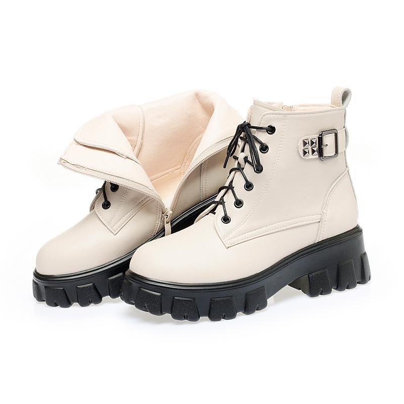 Fashion AIYUQI Women Winter Boots Genuine Leather 2025 New Fashion Natural Wool Warm Snow Boots Women Thick-soled Women's Ankle Boots