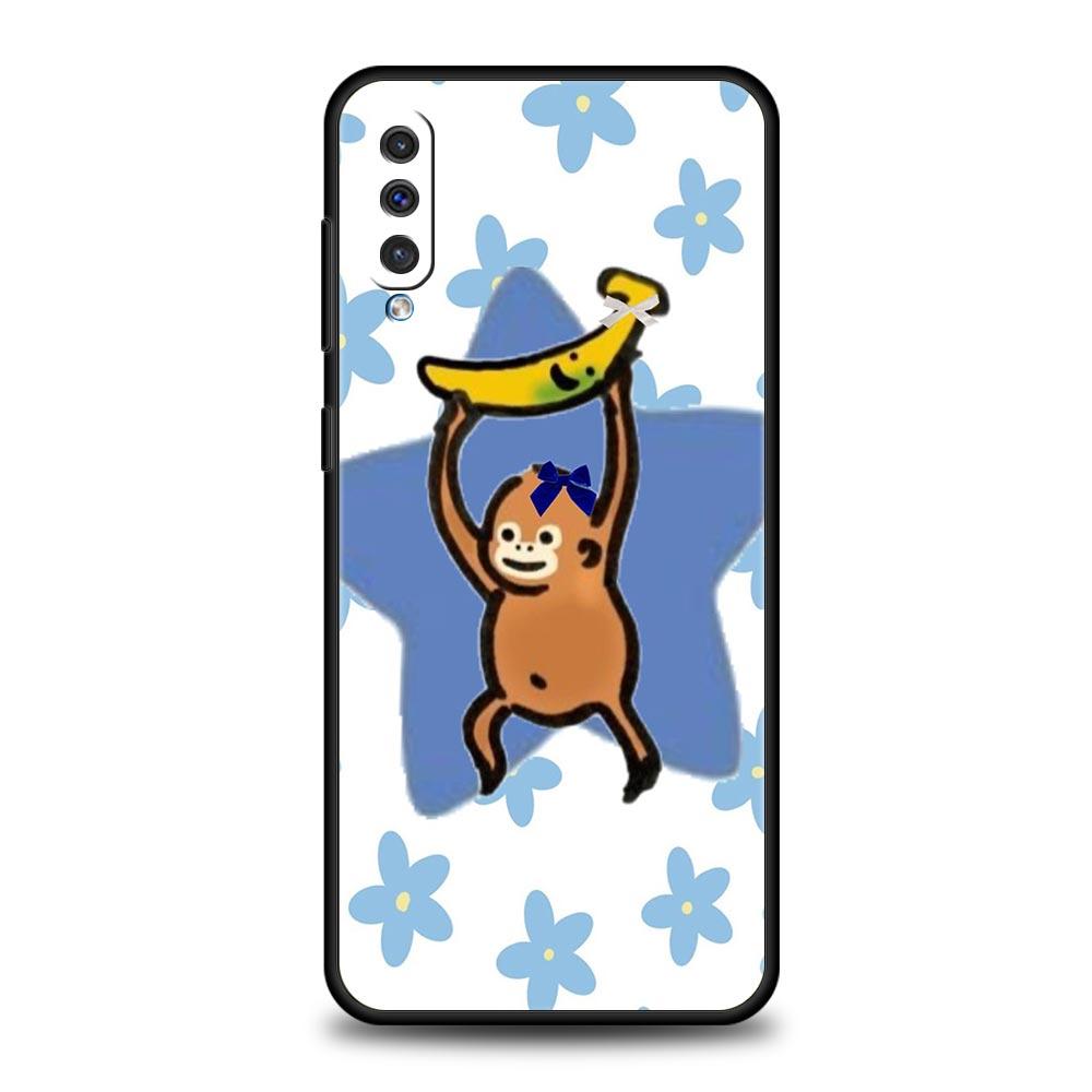 Monkey And Banana Phone Case for Samsung Galaxy A56 A36 A26 A16 A34 A24 A42 A22 A20 A12 A40 A30 A10 5G Soft TPU Cover Shell Bags