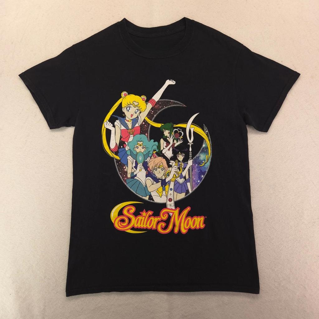 T Shirt 90s Anime Sailor Moon Retro Graphic Summer Cotton Unisex Women Tee Streetwear Casual Trend Short Sleeve Couple Hip Hop Top