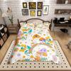 Homewish Cartoon Chic Flower Duvet Cover Set,Outer Space Planet Jungle Mushroom Bedding Set,Dreamy Stars Moon Bed Set