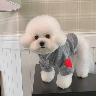 Fleecegefüttertes Sweatshirt im koreanischen Stil für Katzen und Hunde: Pomeranian, Bichon, Yorkshire, Malteser