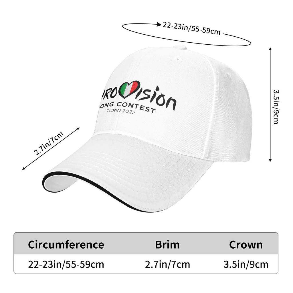 Summer Casual Baseball Cap  Song Contest 2022 Logo Outdoor Sports Hip Hop Hats Female Male Adjustable Street Style