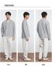 Also Stop Men's Layered V-Neck Long Sleeve Sweatshirt, 2025 Spring Loose Pullover, Light Mature Style
