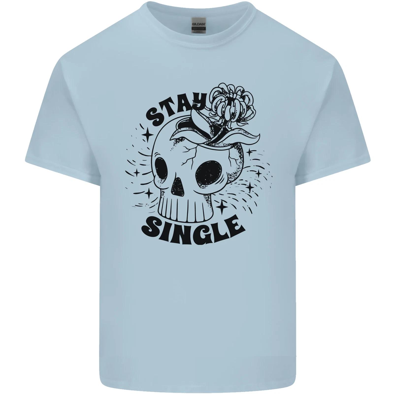 Stay Single Anti Valentines Singles Day Skull Kids T-Shirt Childrens 4XL